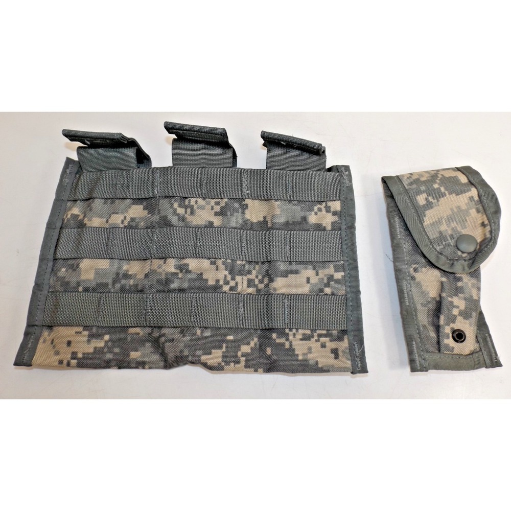 US Triple 3 Magazine pouch & Single Side Pouch: both MOLLE II ACU Digital Camo